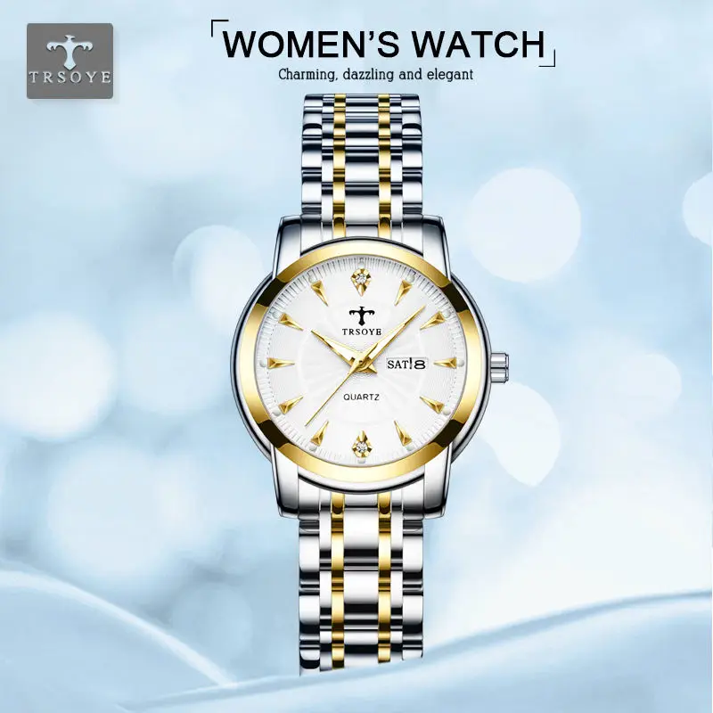 Swiss Movement Ladies Quartz Watch Luxury Ladies Bracelet Fashion Casual Diamond Stainless Steel Watch Clock Relogio Feminino