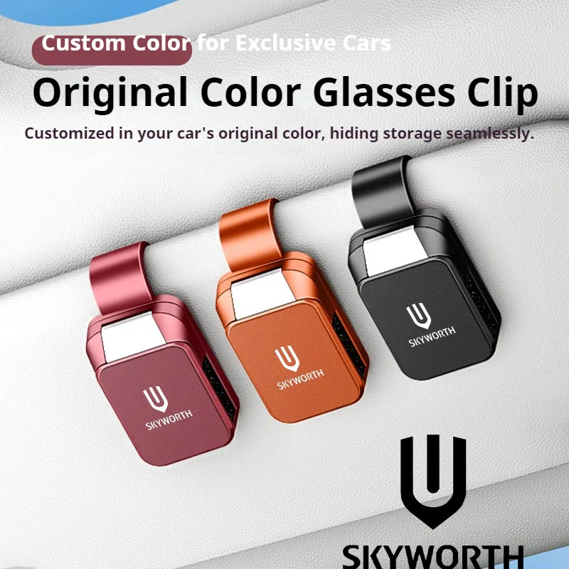Car Visor Sunglasses Clip For Skyworth EV6 Skywell ET5 HT-i HTI Imperium SEV Elaris Beo Phev Eyeglass Holder Glasses Storage