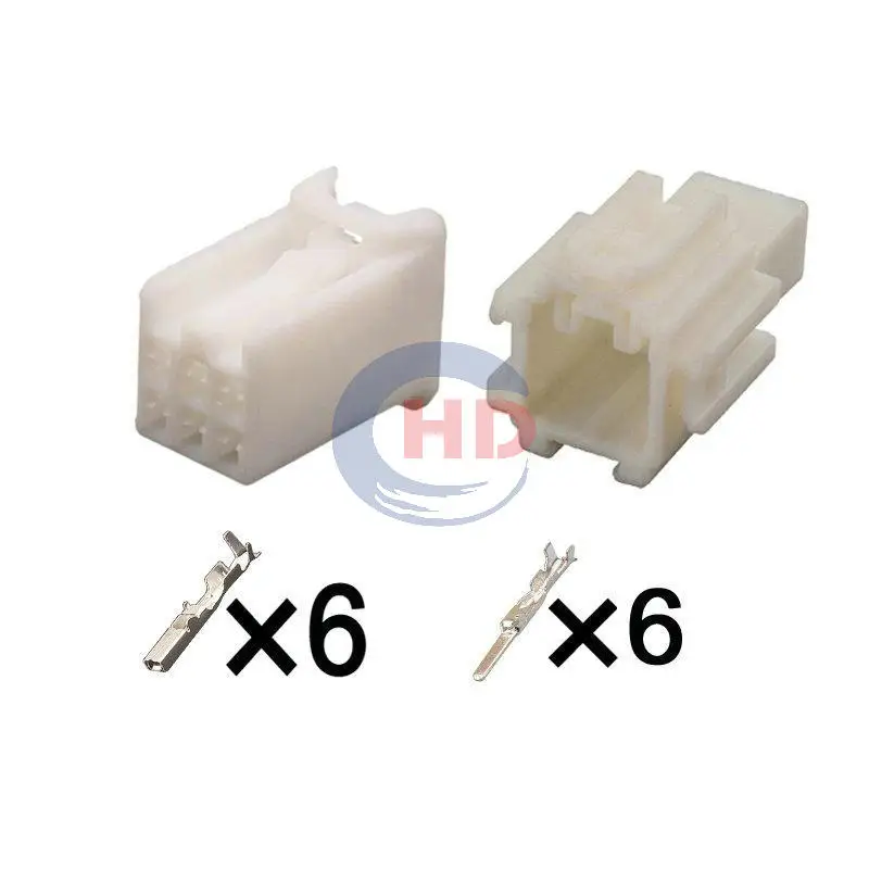 

1-20 sets 6 Pin Atmosphere Light Fuse Box Wiring Harness Connector Plug 7186-8846 7187-8846