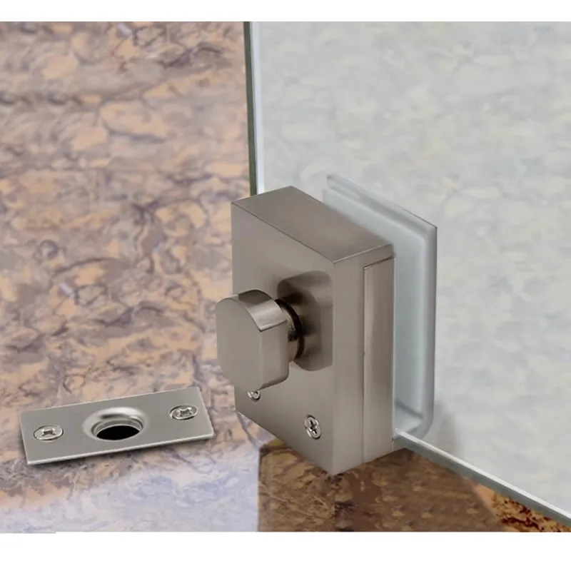 High quality,Glass Door Latches Lock/bolt,8-12mm glass,no drilling,for Bathroom Double/single glass door, Frameless glass door