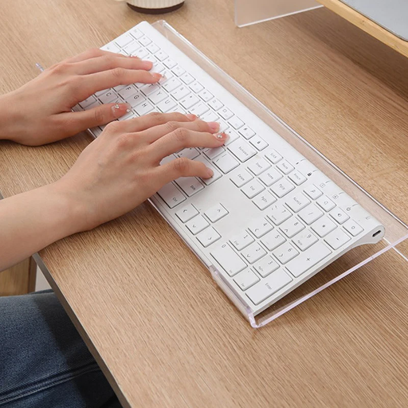 Keyboard Display Stand Laptop Stanf Keyboard Riser Notebook Computer Keyboard Feet Acrylic Adjustable Tilting Keyboard Lifter