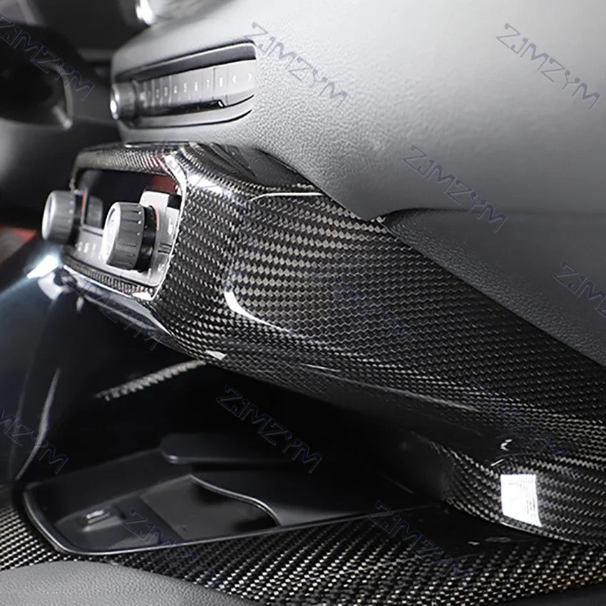 トヨタスープラ A90 2019-2022 カーセンターコンソールパネルトリム装飾カバーリアルカーボンファイバー自動車部品