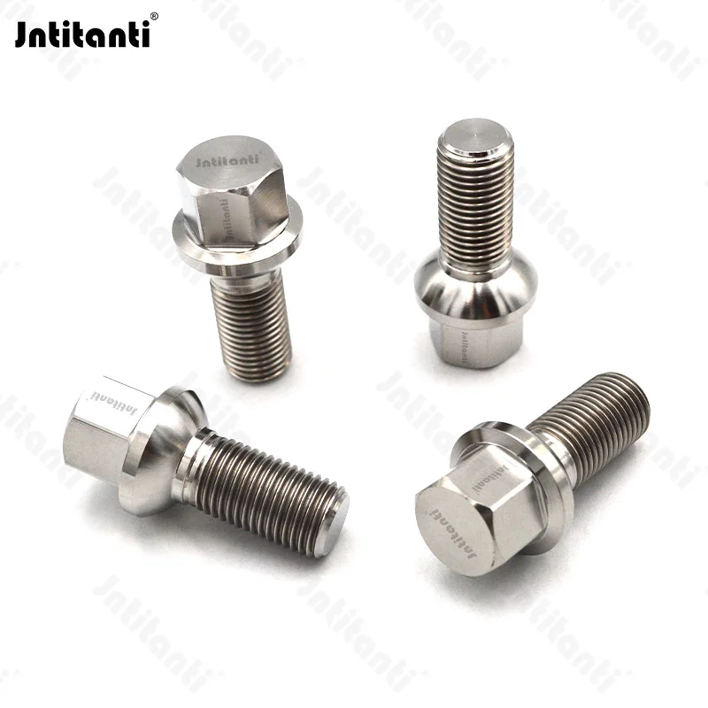 

Jntitanti factory 10.9 grade Ti-6Al-4V ball seat Wheel Bolt titanium bolt 10ps/20ps M14*1.5 *28-45mm for Mercedes-Benz