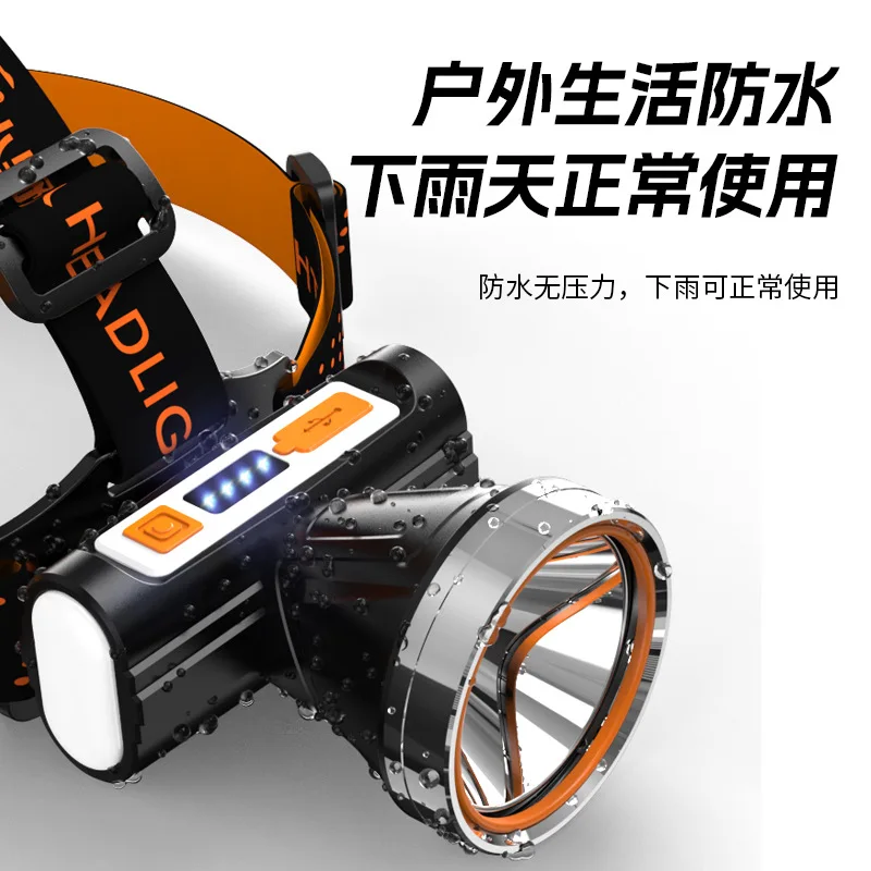 HOTOPLEDS New Outdoor Night Fishing Light Portable Hiking Work Light Rechargeable Head Mounted Lighting LED Mini Small Headlight