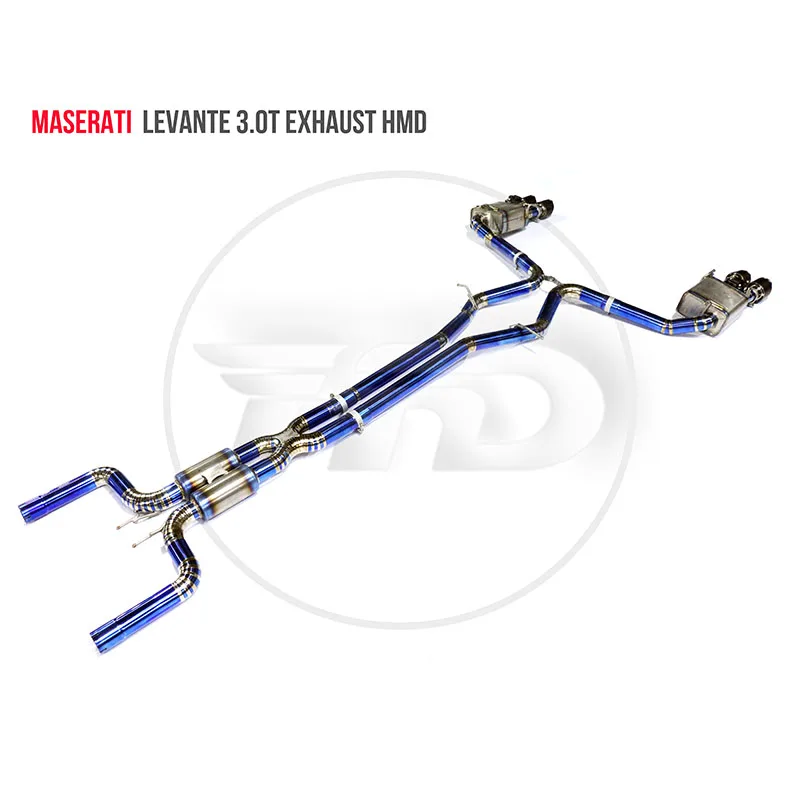 

Titanium Alloy Exhaust Manifold Downpipe for Maserati Levante 3.0T Auto Replacement Muffler With Valve Car Accessories