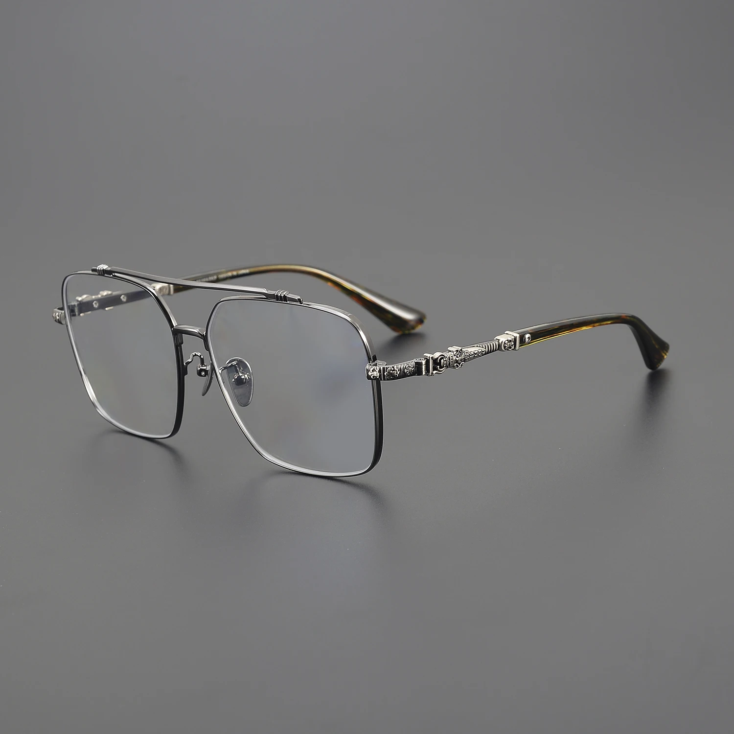 2024 New Trend Men'S And Women'S Fashion Glasses Alloy Trend Luxury Designer Square Optical Prescription Glasses Frame