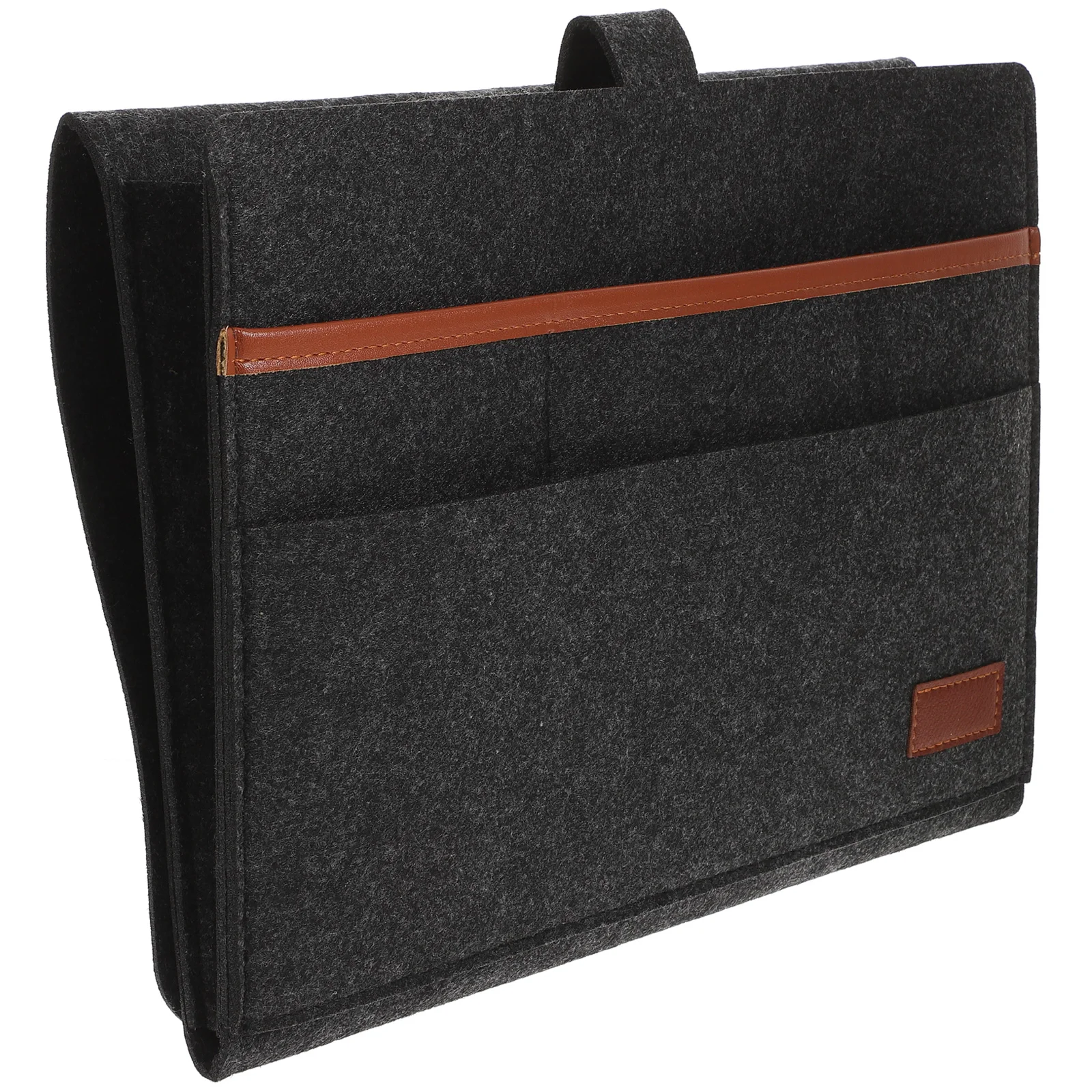 

Felt Bedside Storage ganizer Space saving Pocket for Laptop Phone Books Glasses Modern Design Slim Material Sturdy Frame Fits