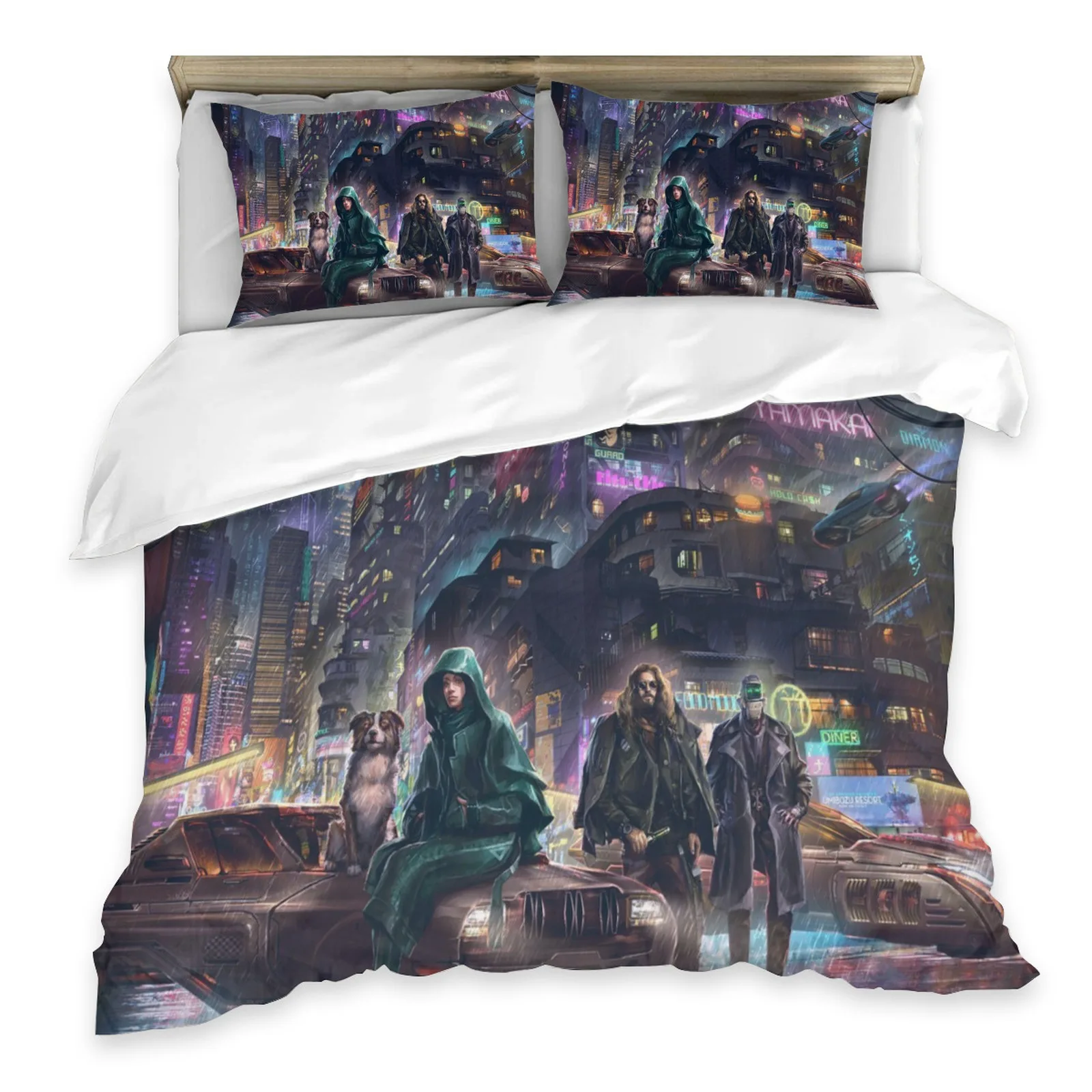 

Cyberpunk Pink Fashion Bedding Set 3D Printing Home Decoration Pillowcase Quilt Cover Cute Gift To Family and Friends