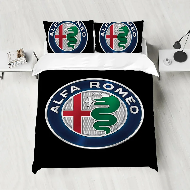 A-Alfa Romeo Twin Size Bedding Set Bed Linen Sets Duvet Cover Set Comforter Queen Double Sheets Home Textile Garden