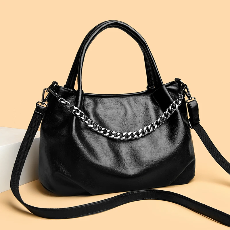 

Fashion Women's Brand Shoulder Bags Vintage Chain Strap Crossbody Purse PU Leather Handbag Elegant Boho Chic Casual Luxury Tote