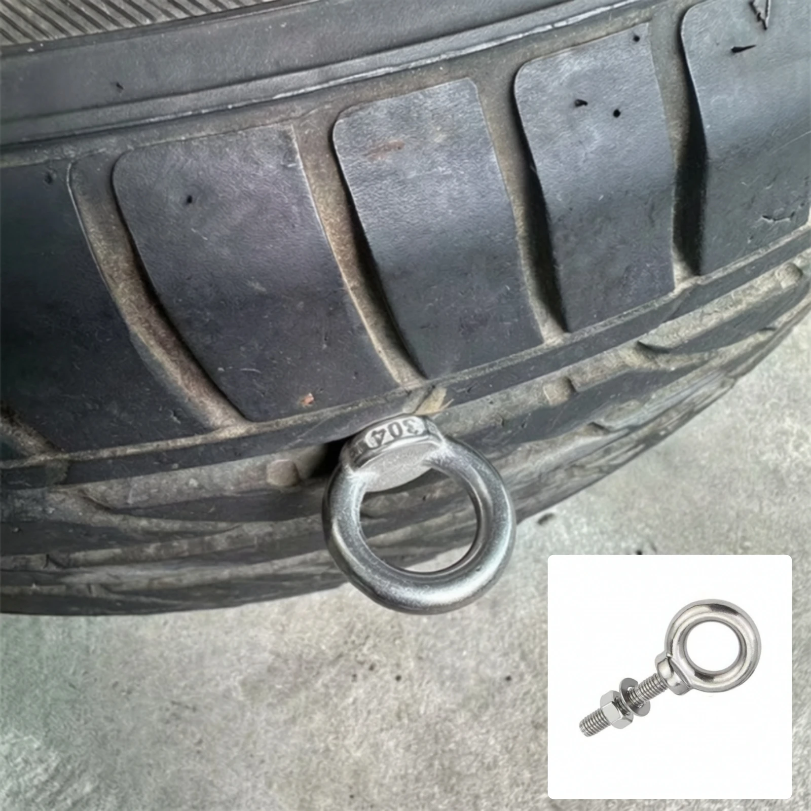 Fixing Loop with Threaded Bolt Easy to Install Lifting Loop Eye Bolt Fastener Anti-Rust Hardware Sturdy for Garage, Workshop
