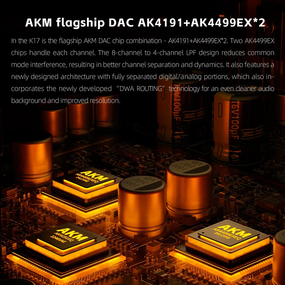 FiiO K17 سطح المكتب DAC AMP مضخم ضوت سماعات الأذن AK4191 المزدوج AK4499EX 31-band PEQ MQA DSD512 PCM768 مرحبا الدقة الصوت مع جهاز التحكم عن بعد