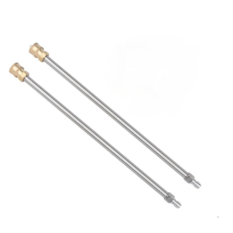 

2Pcs Auto Pressure Washer Extension Rod 16 Inch Stainless Steel 1/4 Inch Quick Connect Power Wash Nozzle Anticorrosion Durable