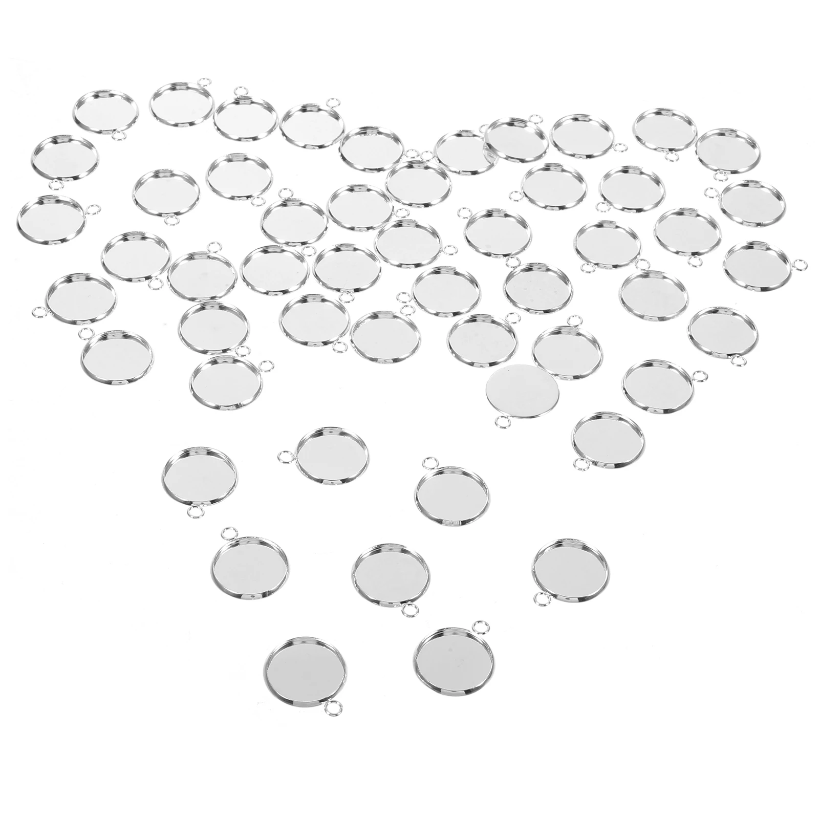 

50pcs Ear Clip Accessories Tray Earrings Making Hole Punch Stainless Steel Jewelry Materials Gifts Beautiful Charm