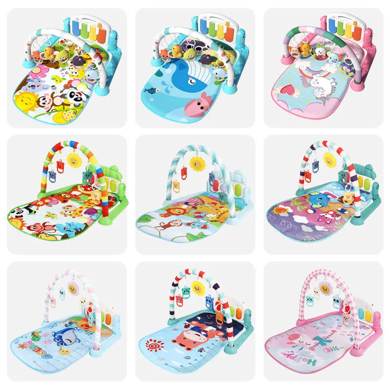 Picture 4: Baby Activity Gym Rack 0-36 Months Early Education Toy Gifts Musical Newborn Piano Keyboard Crawling Blanket Pedal Play Mat