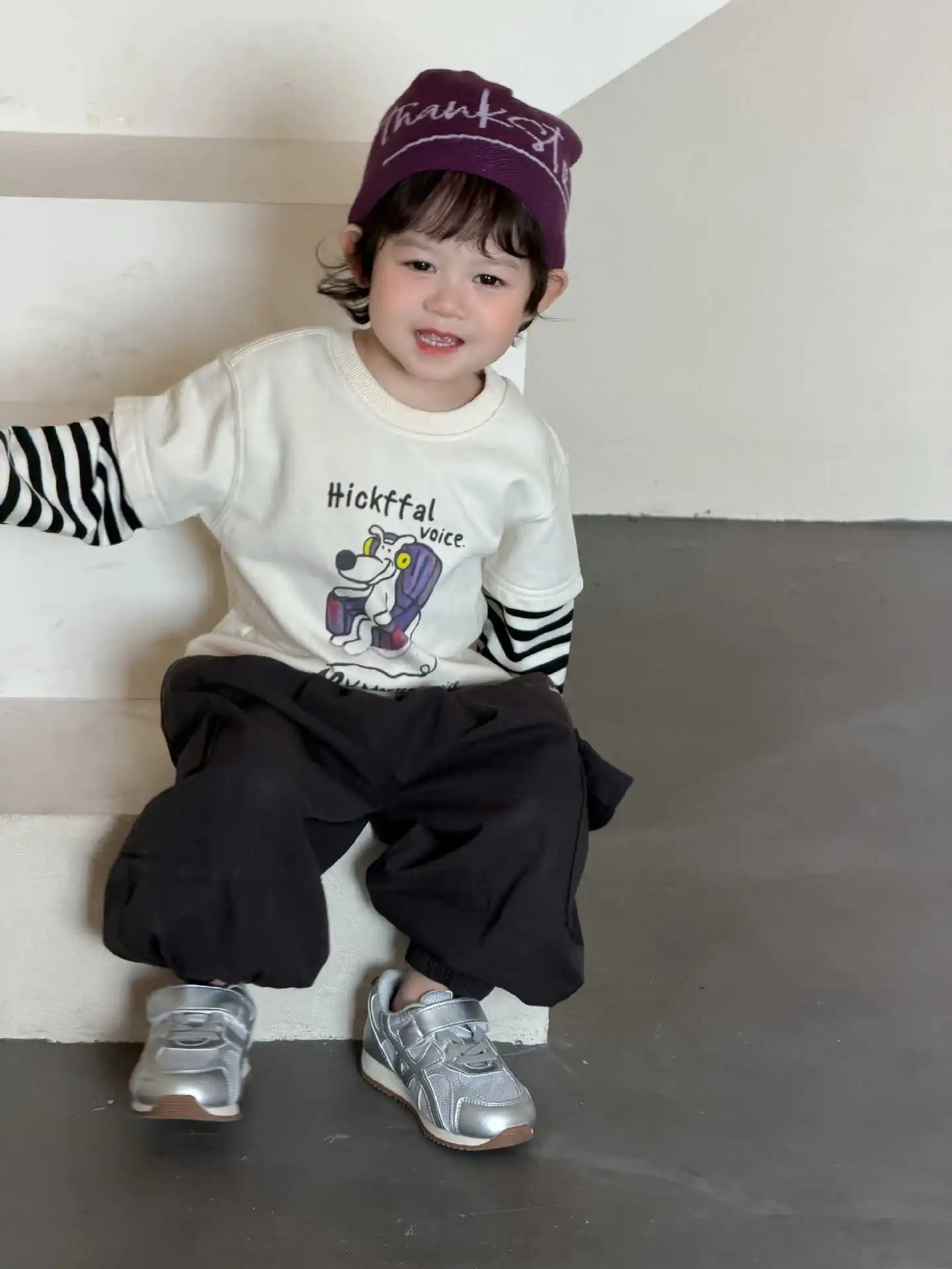 2026 Spring New Baby Long Sleeve Splicing T Shirts Infant Boys Cotton Tops Girls Cartoon Print Bottoming Shirts Toddler Clothes