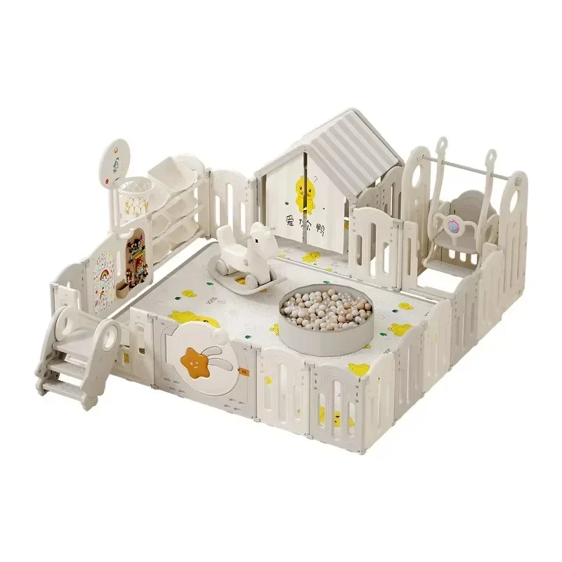 

Modern Design Indoor Children's Toy Fence Household Safety Plastic Fence With Baby Protection Fence And Crawling Mat For Play