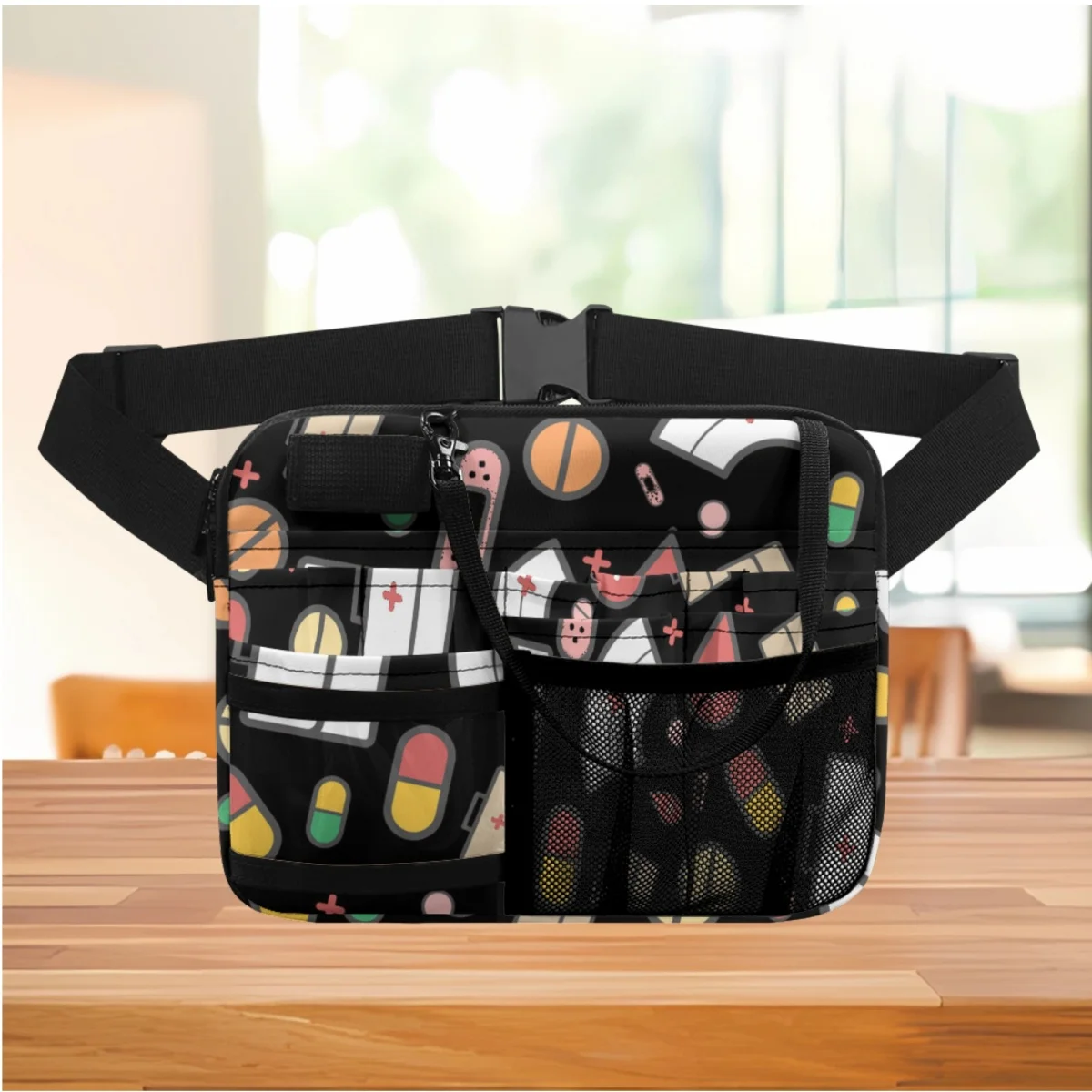 

Medical Nursing Shoulder Pouch Adjustable Waist Strap Practical Multi Pocket Waist Bag Female Organizer Belt Bags bolsa feminina