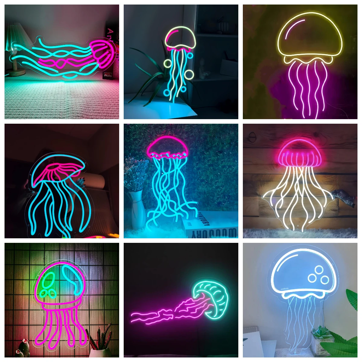 Outdoor Lighting Jellyfish - Lampu Neon Jellyfish USB LED yang