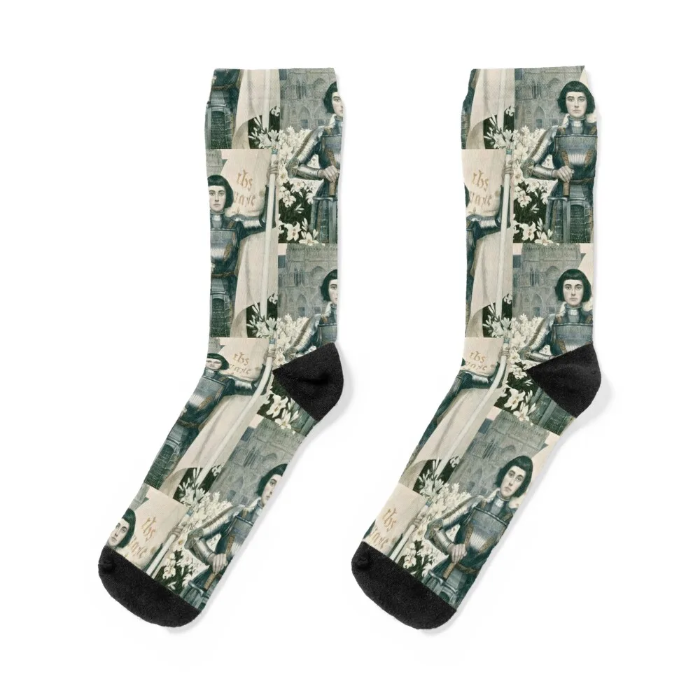 

Joan of Arc (Albert Lynch 1903) Socks cotton set snow Run Women's Socks Men's
