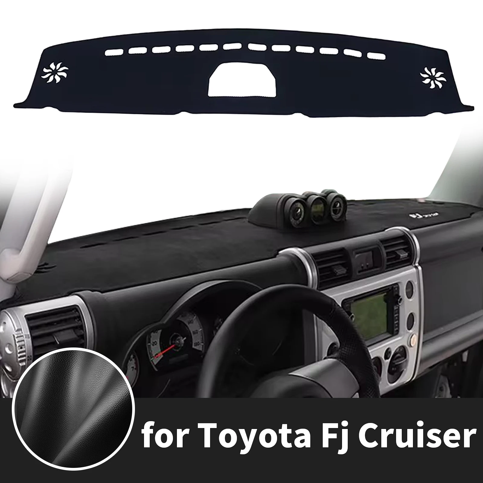 

for Fj Cruiser Reduces glare Dashboard Cover ​​Fit Dash Mat Sun Protection Anti‑Reflection Cover Dash Pad Dashmat Accessories