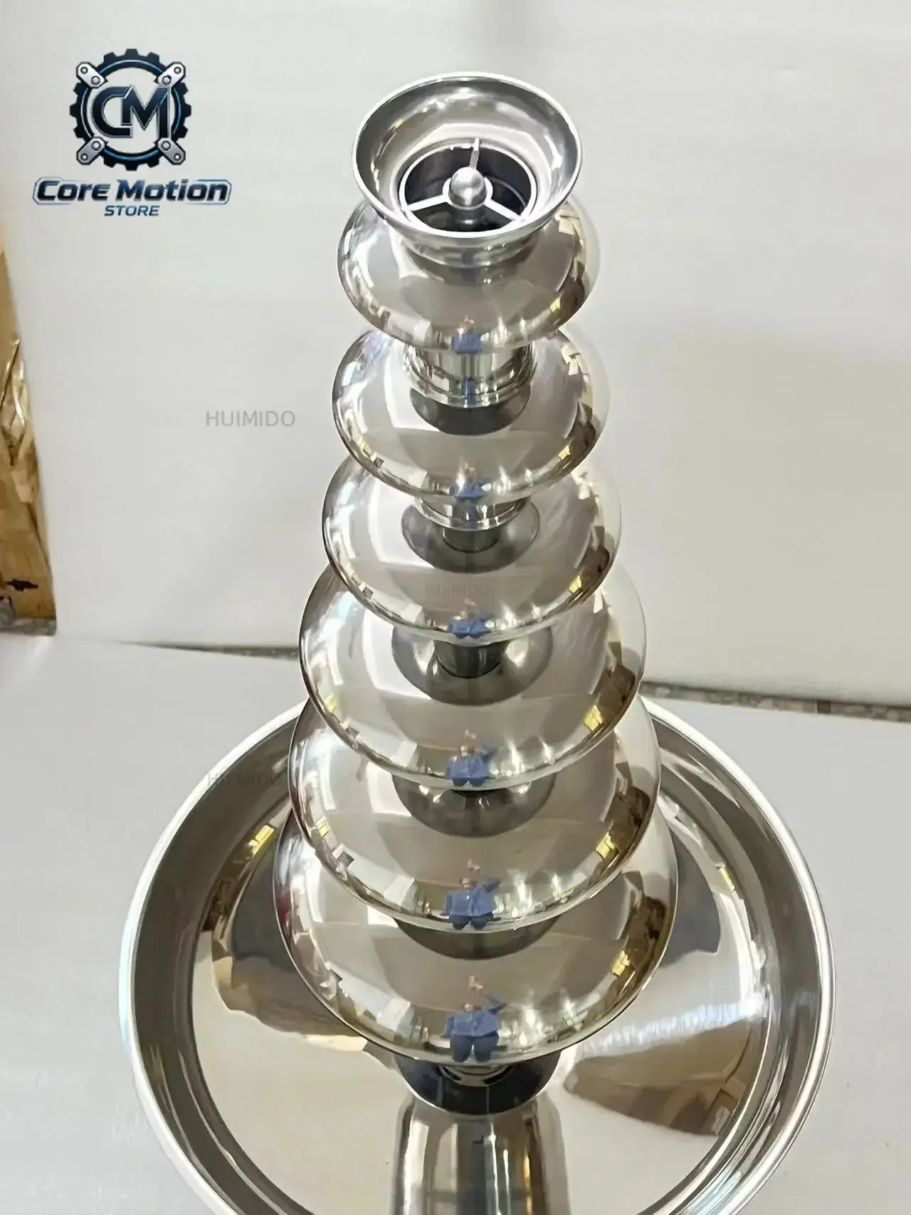 Multi-Purpose Chocolate Fountain 7-Tier Fondue Maker for Camping & Holiday Party Dessert Setup