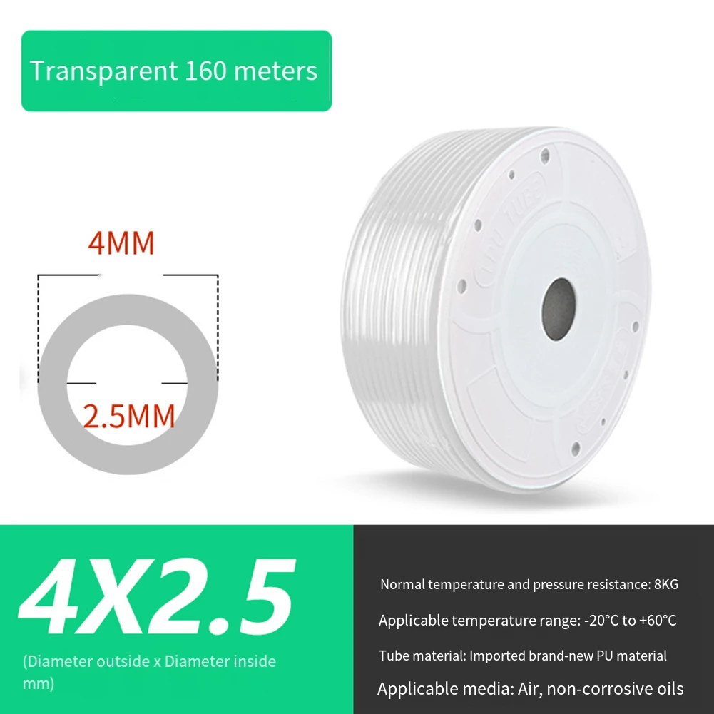 

Шланг воздушного насоса трахеи из полиуретана, воздушный компрессор высокого давления, прозрачный пневматический шланг для воздушных компрессоров и пневматического оборудования