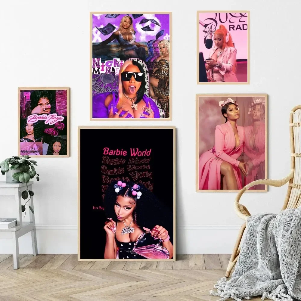 نجم موسيقى مغني الراب الأمريكية ، ملصق نيكي ميناج ، طباعة ورقية ، المنزل ، غرفة النوم ، المدخل ، البار ، المقهى ، الفن ، زخرفة اللوحة ، 1 *
