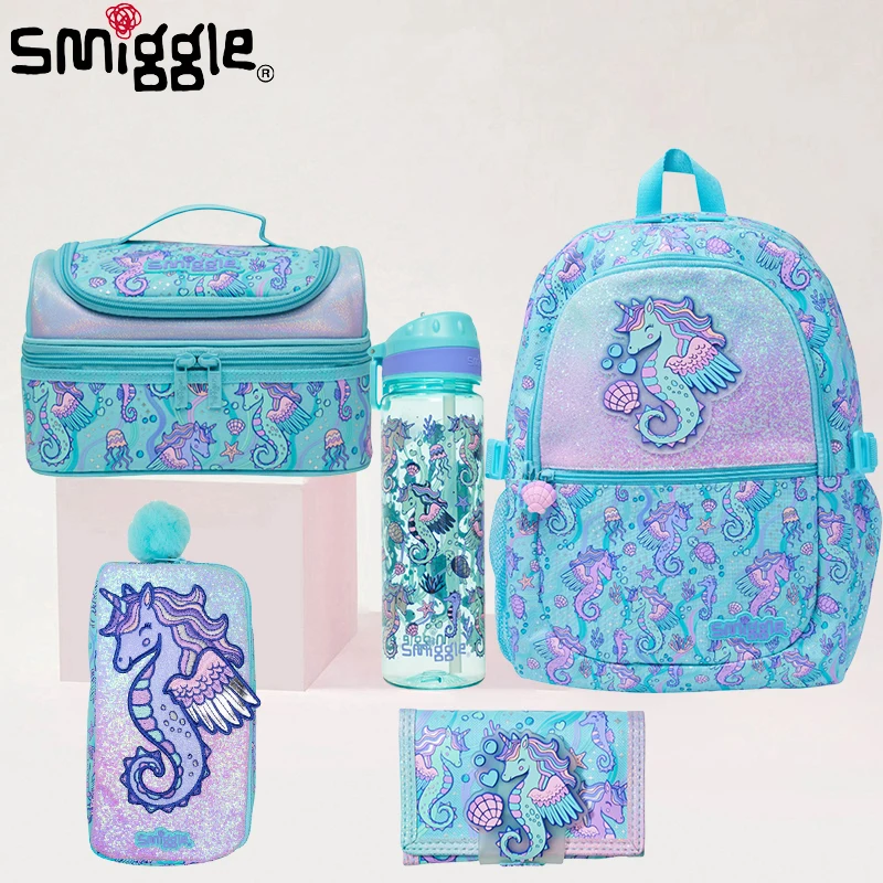 Oryginalna Australia Smiggle Children Study Stationery Student School Bag Lunch Bag Pencil Bag Water Cup Anime Backpack Gift