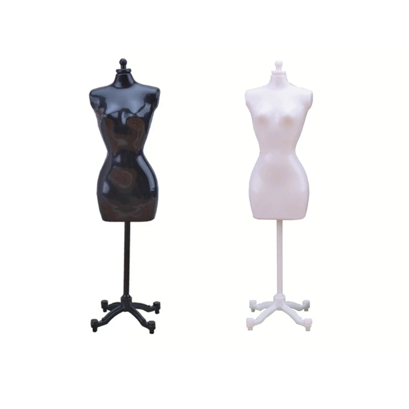 Y1UB Black White Mannequin for Doll Body Holder Female Mannequin Dress Easy to Assemb