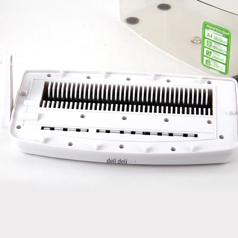 Deli 9931N Small and convenient hand shredder for office and home desktop mini manual shredder can shred A4 paper shredded