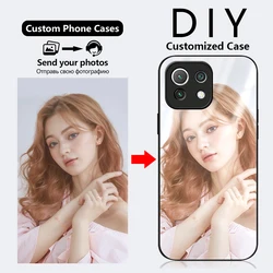 Custom Picture Case For Xiaomi 10 10T 11 11T 12 12X 12S 12T 13 13T 5S 6X Lite NE Pro Personalized DIY Glass Silicone Phone Cover