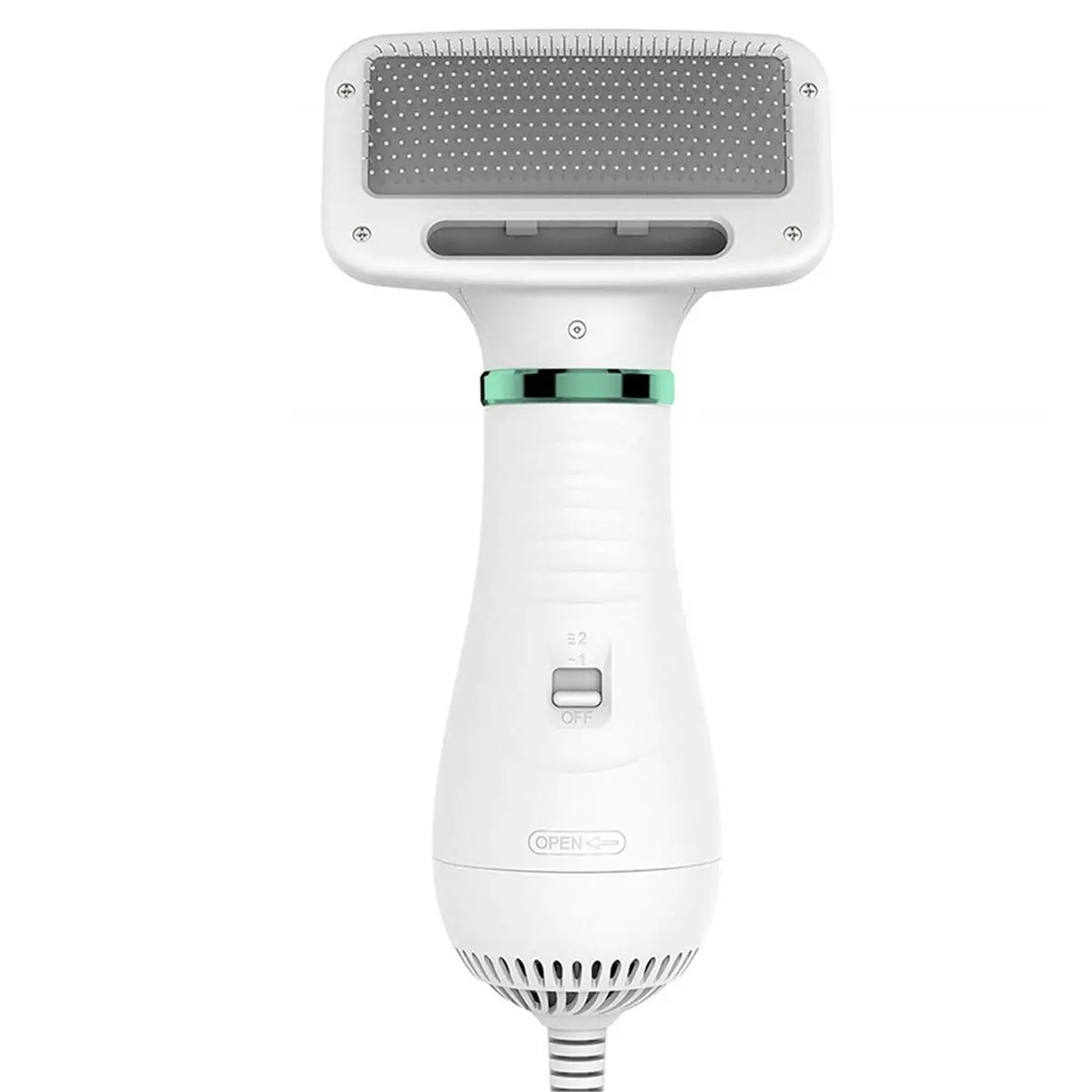 (A25M) 2-In-1 Dog Hair Dryer with Slicker Brush for Small-Sized Dogs and Cats Pet Hair Dryer,75-85 DB,Adjustable Temperature US view 2