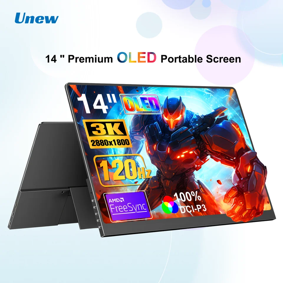 14 inch Portable Monitor OLED 3K 120Hz 2880*1800 Low Blue Light