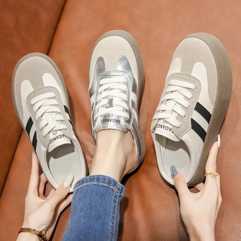 2025, mode frauen Training Hausschuhe Abdeckung Kappe Runde Kopf Farbe Passenden Schuhe Frauen Freizeit Komfortable Zapatillas De Mujer