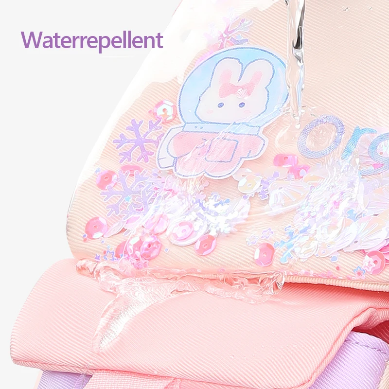 Kawaii Kids Backpack for Girls Bunny School Backpacks Student Book Bag for Elementary Primary Kindergarten Middle School