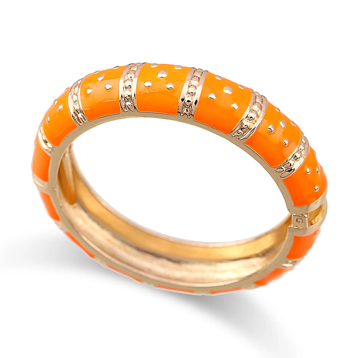 HAHA&TOTO New Arrived Women's Gold Plated Enameled Colorful Round Cuff Bracelet Statement Bangle Fashion Jewelry Drop-Shipping