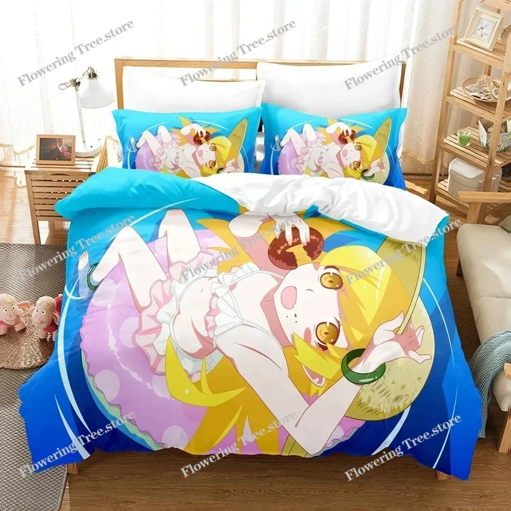 Anime Monogatari Series Story Shinobu Oshino Bedding Set Boys Girls Twin Queen Size Duvet Cover Pillowcase Bed Kids Adult029592F
