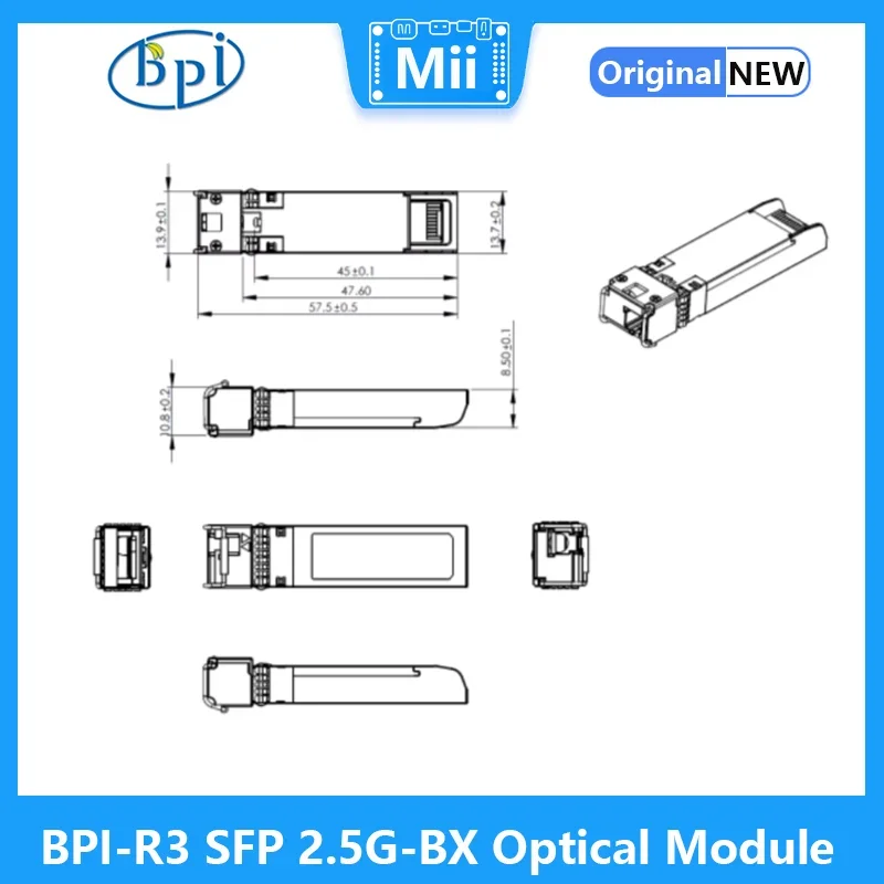 Imagem -06 - Módulo Óptico Banana pi para Bpi-r3 Sfp 2.5g-bx Fibra Óptica 10km Adequado para Placa de Roteamento Bpi-r3