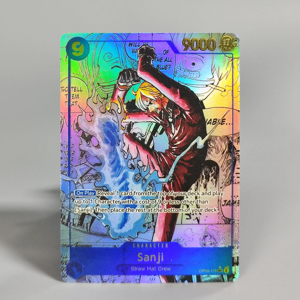 การ์ดเกมวันพีซ DIY รุ่นซันจิ OP06-119 คอลเลคชั่น SEC ภาษาอังกฤษ TCG การ์ดอนิเมะ