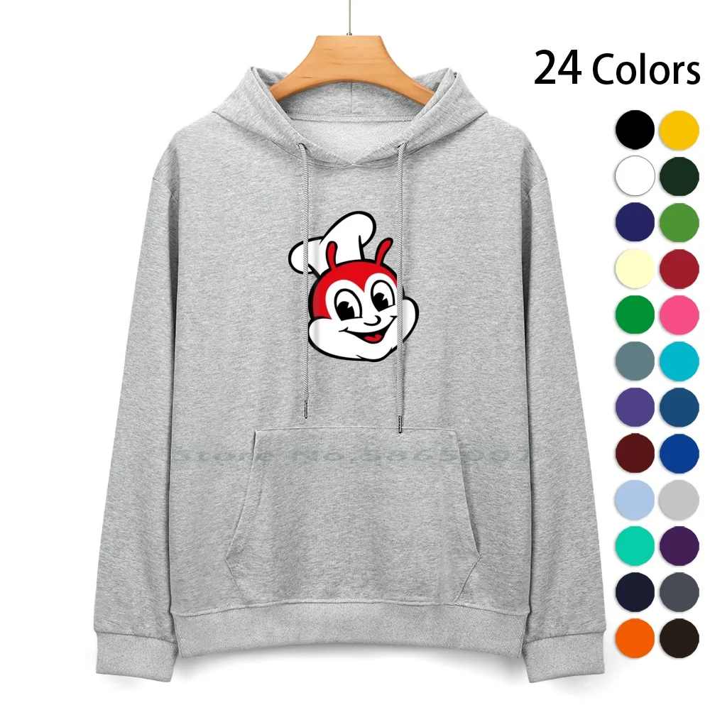 

Classic Jollibee Fast Food Logo Pure Cotton Hoodie Sweater 24 Colors Jollibee Fast Food Logo Philippines Eat Pinoy Portable