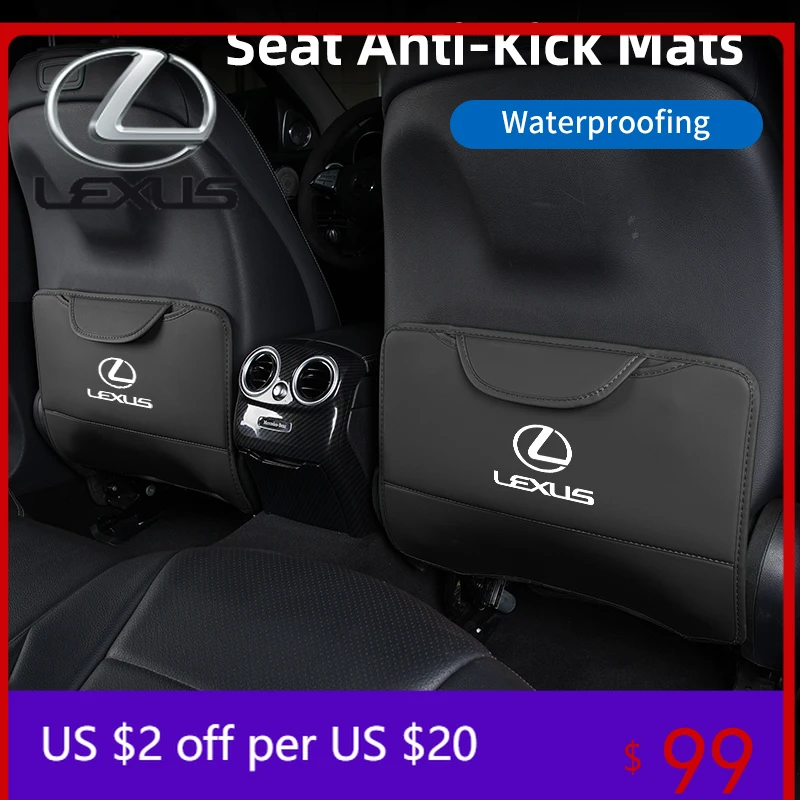

Interior Mouldings Car Seat Anti-Kick Pad Seatback Storage Protector Cover Accessories For Lexus CT ES GS NX IS250 CT200h IS300h