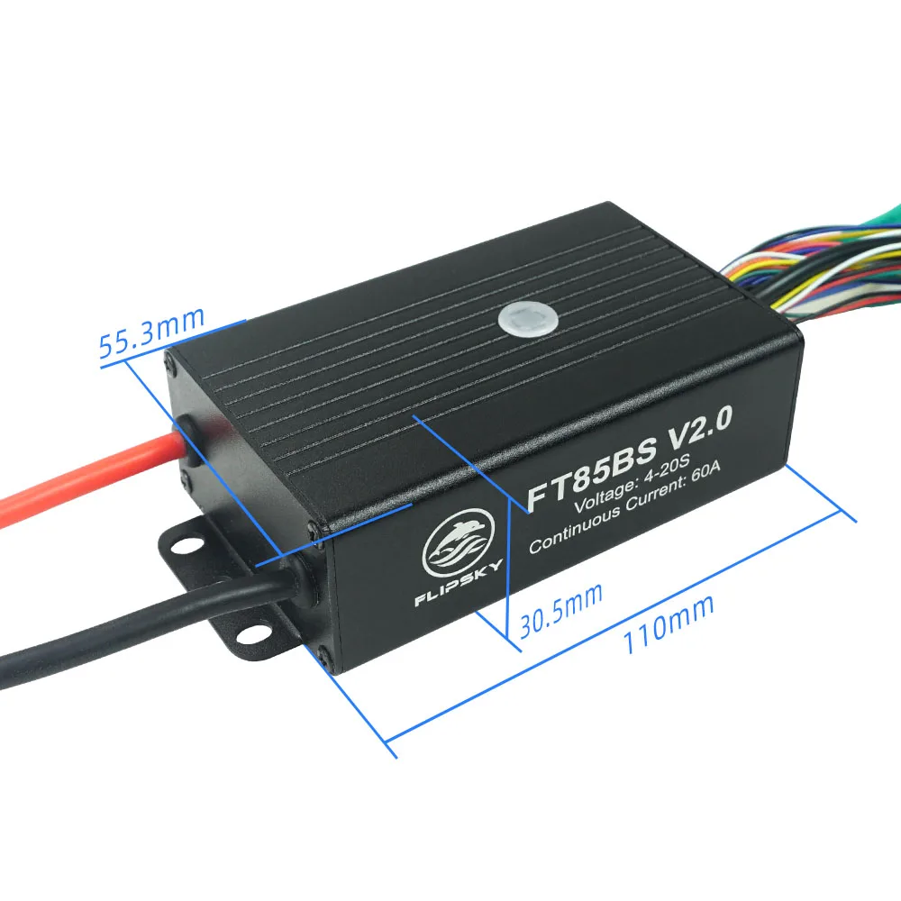 Flipsky-Ft85bs V2.0 ESC com caixa de alumínio, não-vesc para skate elétrico, scooter, controlador de velocidade ebike, motocicleta, robótica