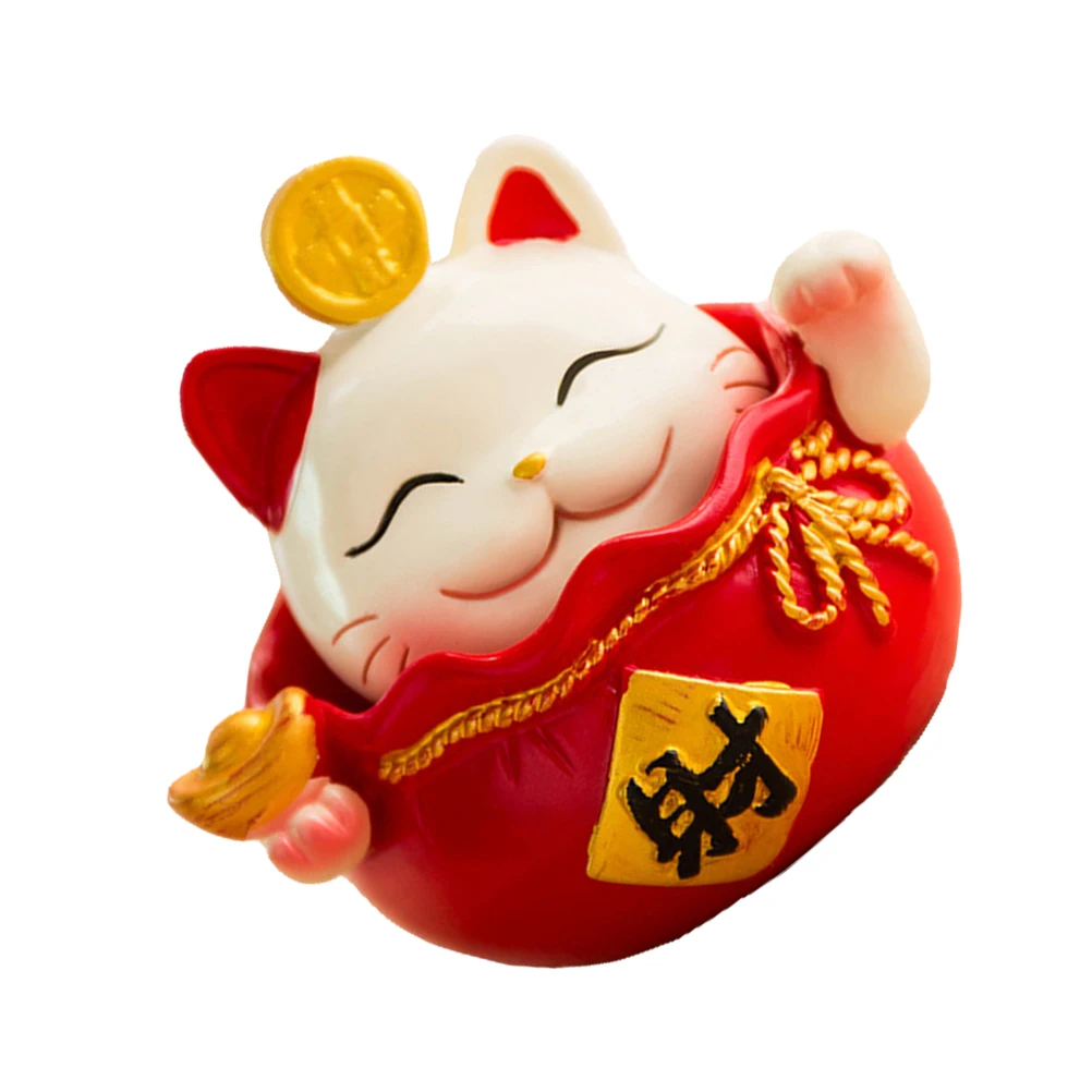 

Lucky Resin Fortune Cat Decor Home Car Office Kids Lovely Cat Decor Room Long Lasting Wealth Symbol Gift