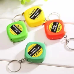 1pcs Retractable Soft Ruler Tape Measure With Keychain Mini Portable Sewing Tailor Cloth Ruler Measuring