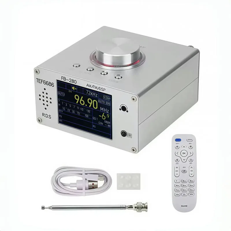 DIY Desktop Radio TEF6686 Full Band Antique DSP RDS AM FM Infrared Remote Control