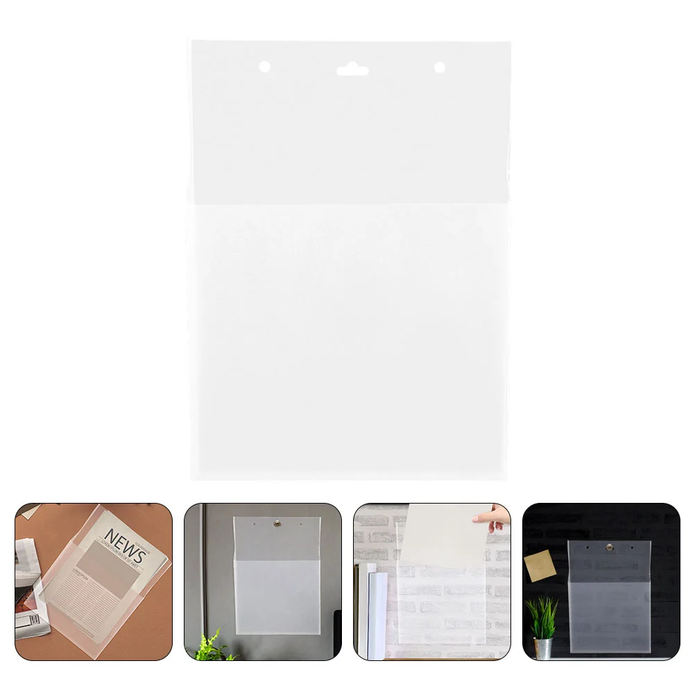 2 Pcs Wall-mounted Hang- Box Work Plastic Document Stands for Display
