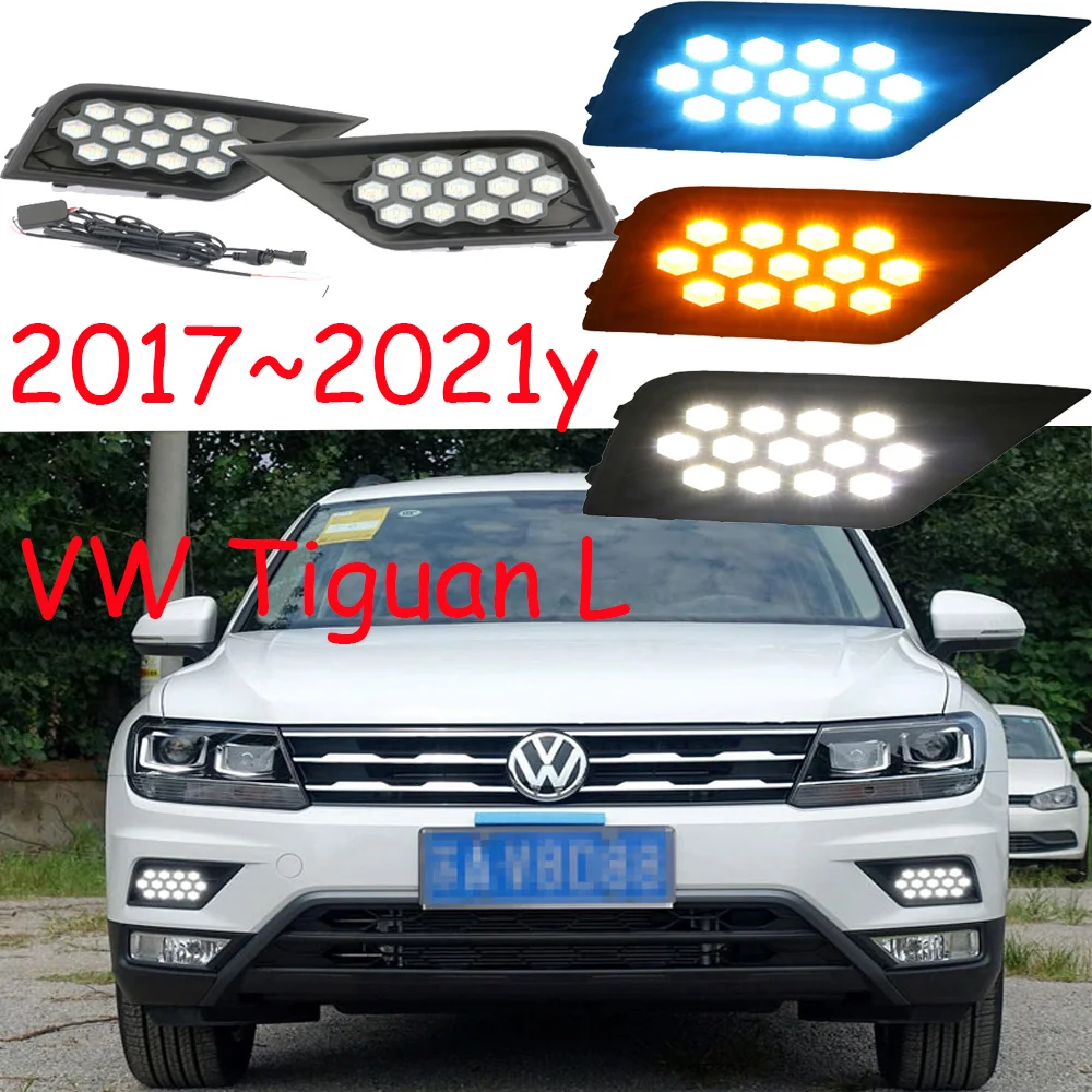 

car bumper headlamp for VW Tiguan L daytime light 2017~2021y DRL car accessories LED headlight for Tiguan L fog light