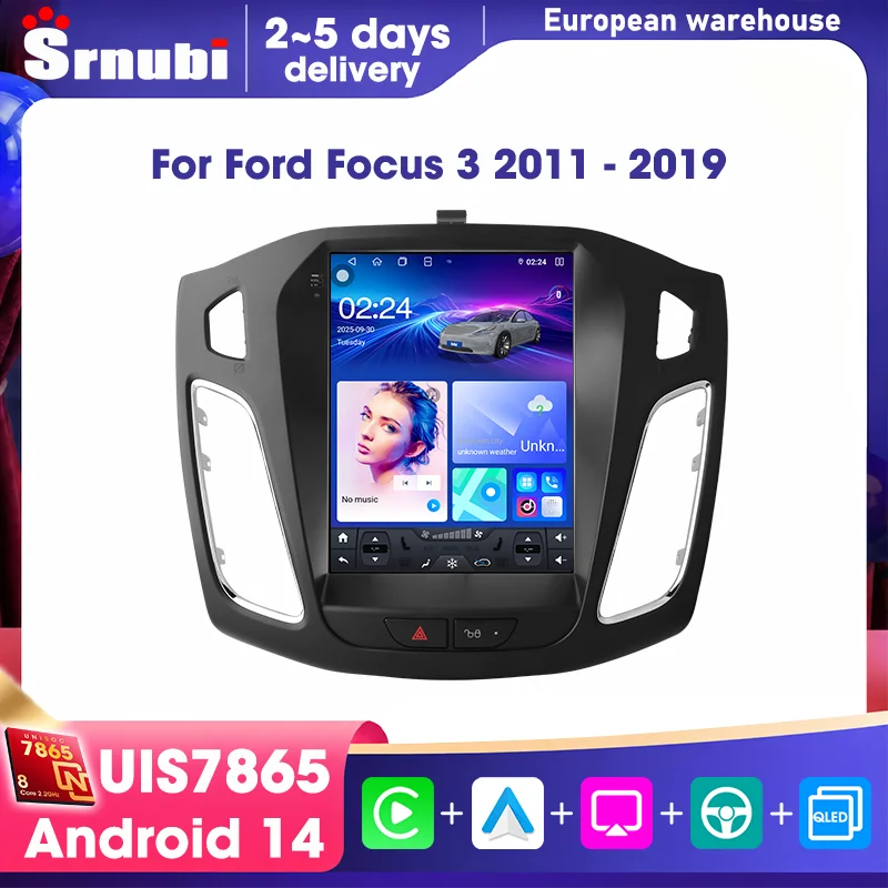 GPS-Navigations-Multimedia-Player Android Auto Autoradio Carplay UIS7865 Bluetooth 5.0 für Ford Focus 3 MK3 2011 - 2019 mit Framework DSP-Display-Zubehör