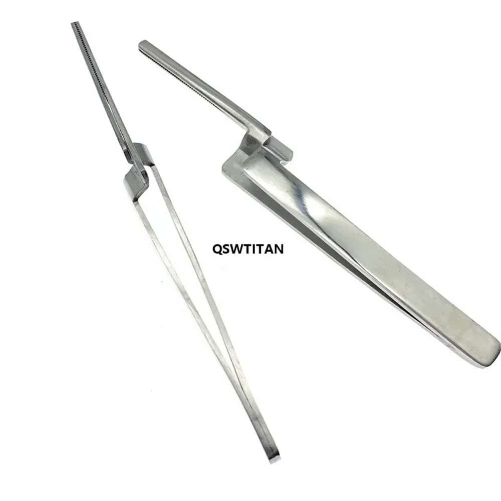 Orthodontic Dental Articulating Paper Holder Tweezers Straight Posterior Bracket Bonding Tweezers 1pcs